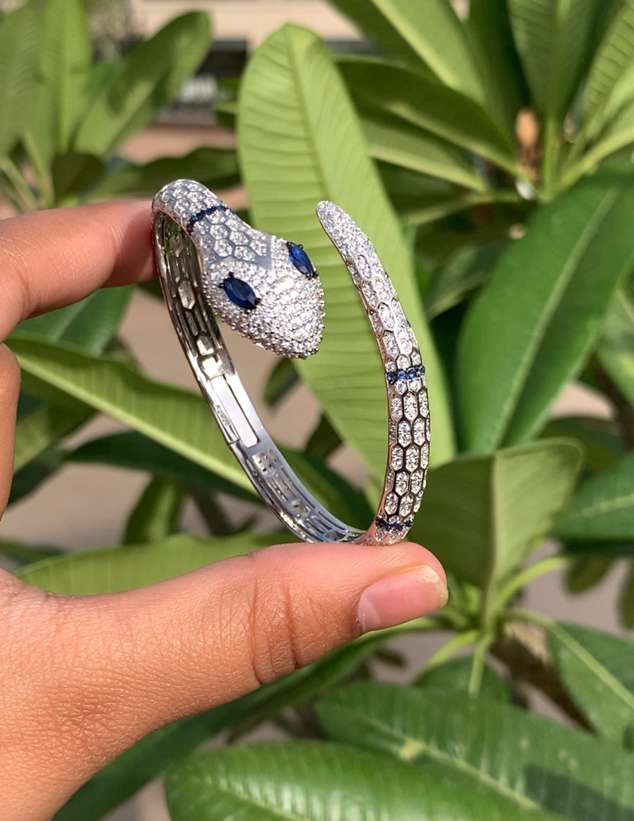 Luxury Brand Inspired Premium Openable Cobra Bracelet on Pure 925 Silver