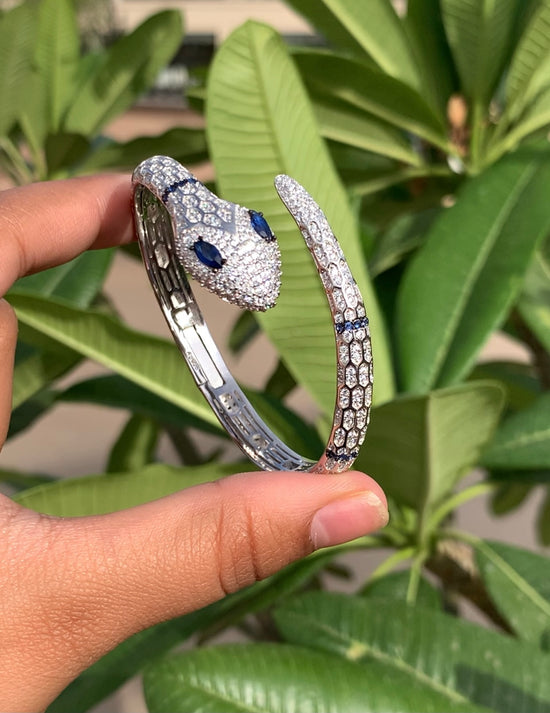 Luxury Brand Inspired Premium Openable Cobra Bracelet on Pure 925 Silver