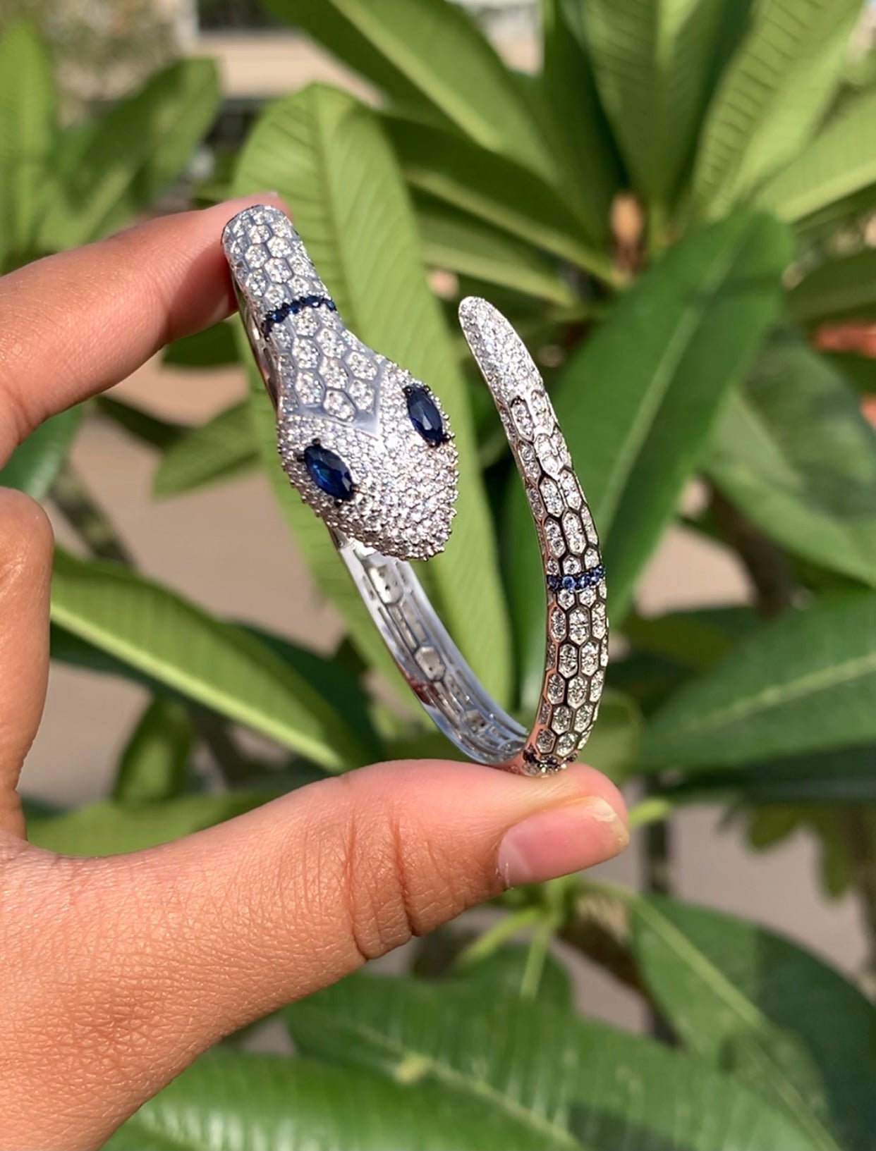 Luxury Brand Inspired Premium Openable Cobra Bracelet on Pure 925 Silver