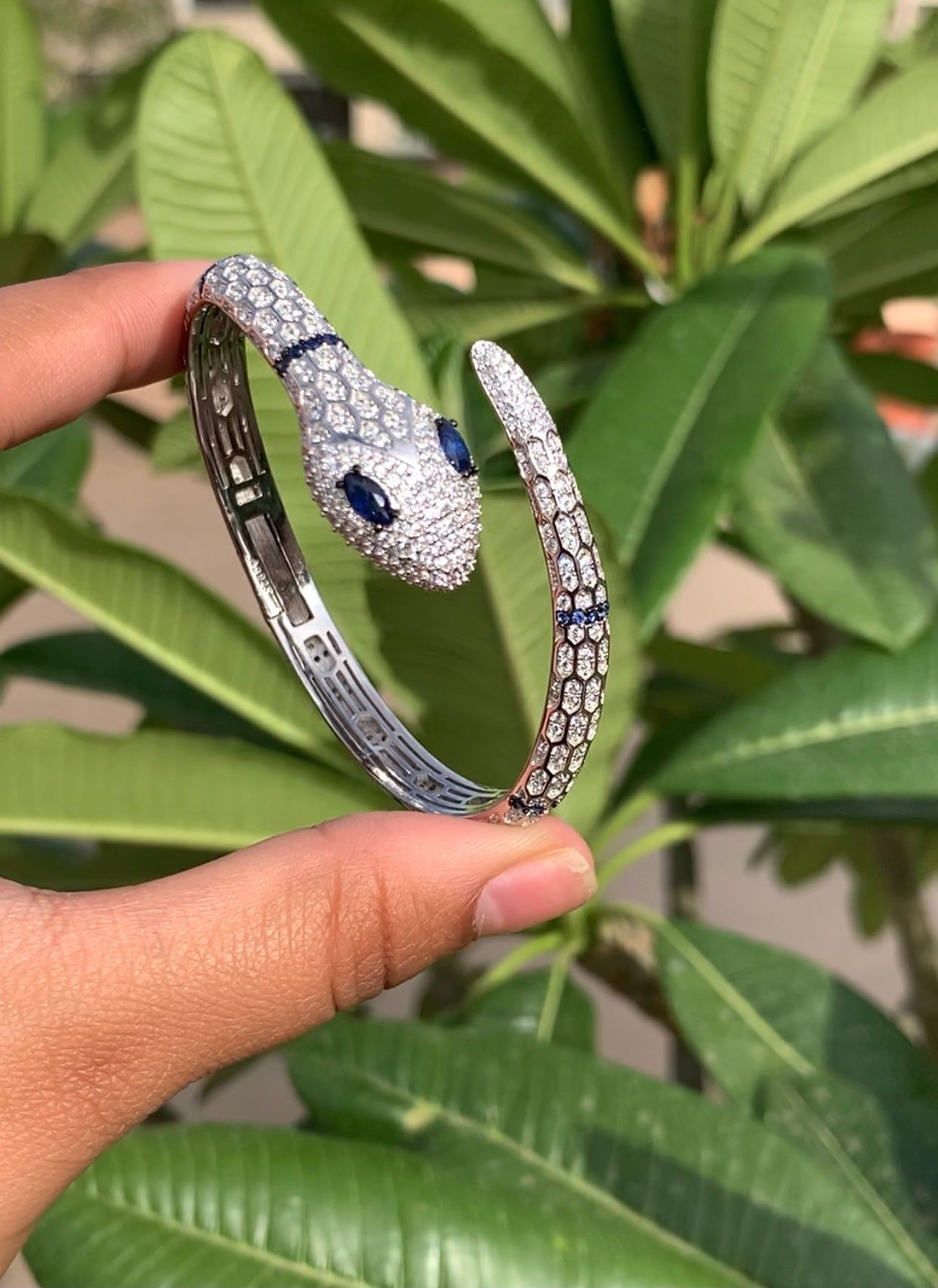 Luxury Brand Inspired Premium Openable Cobra Bracelet on Pure 925 Silver