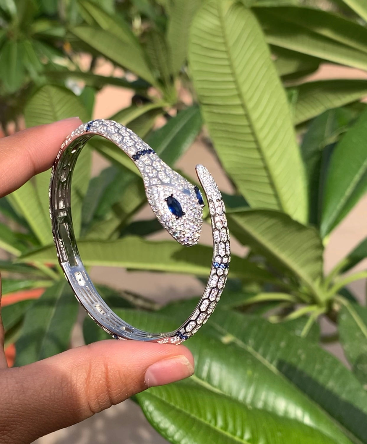 Luxury Brand Inspired Premium Openable Cobra Bracelet on Pure 925 Silver