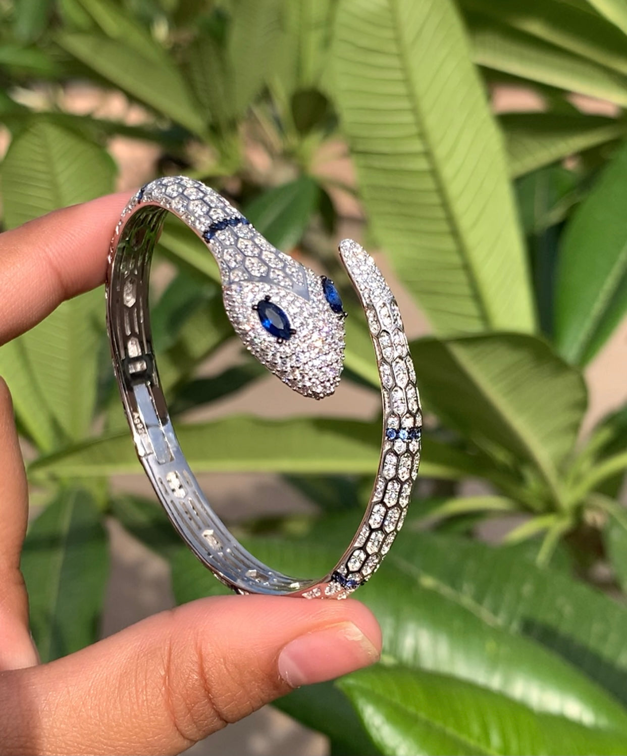 Luxury Brand Inspired Premium Openable Cobra Bracelet on Pure 925 Silver