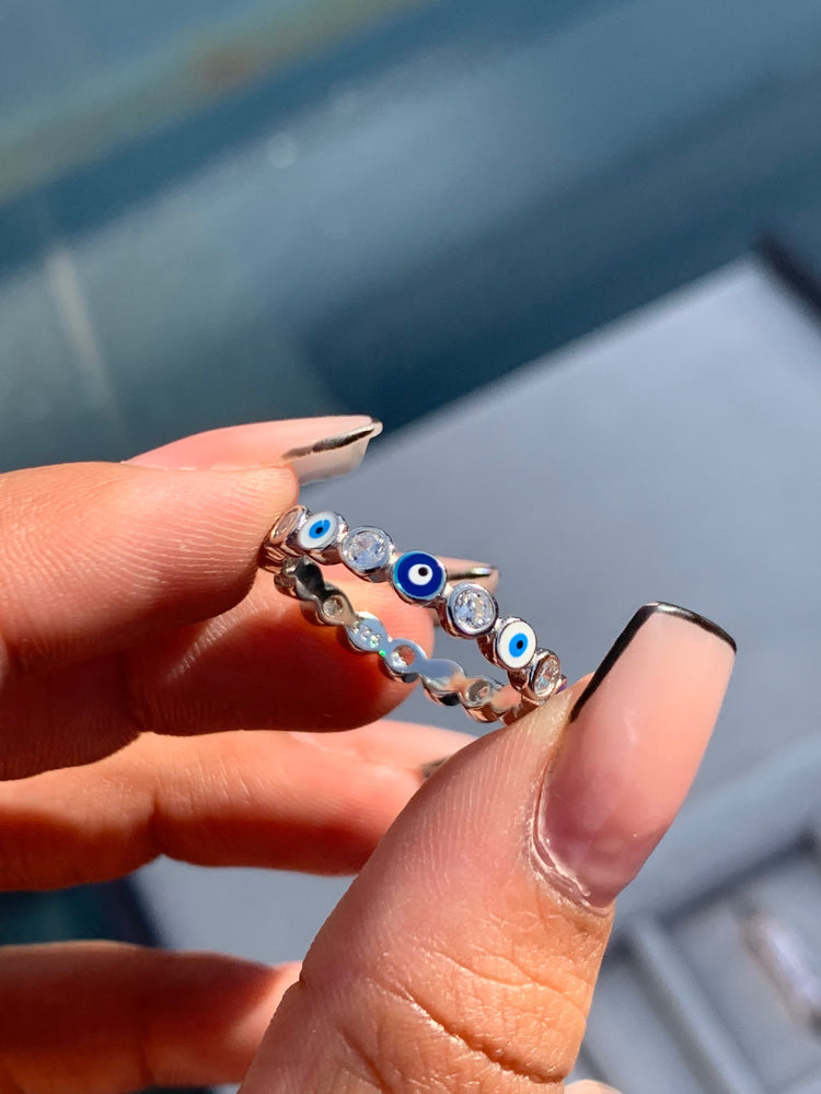 The Evil Eye Ring On 925 Silver