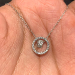 Janice Solitaire Pendant With Chain On 925 Silver