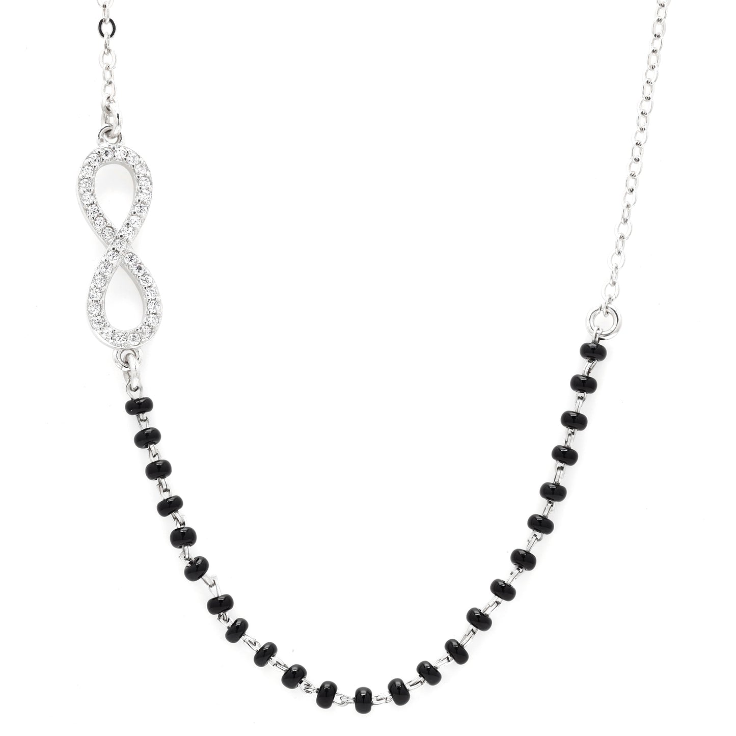 Light Weight Minimal Infinity Mangalsutra On 925 Silver