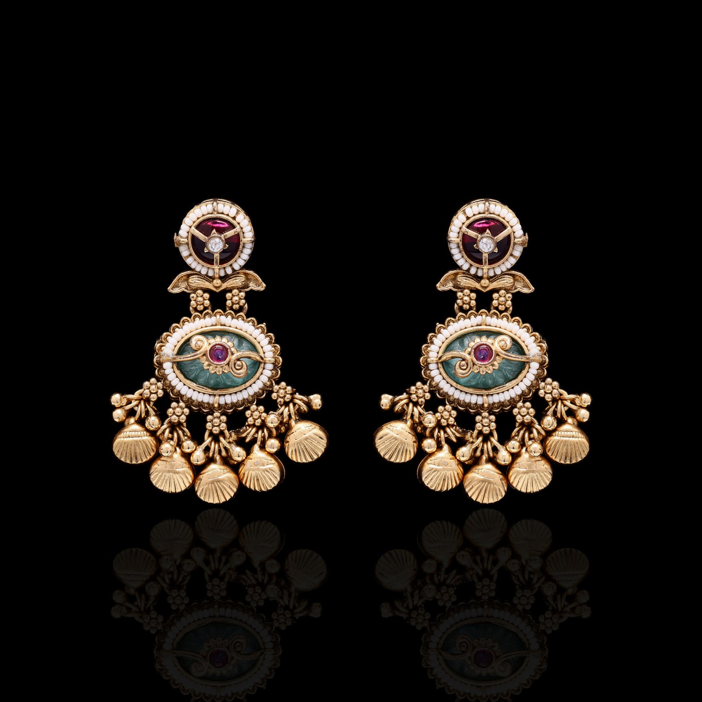 Festive Exclusive Antique Gold Finish Dholakia Necklace Set with Earrings