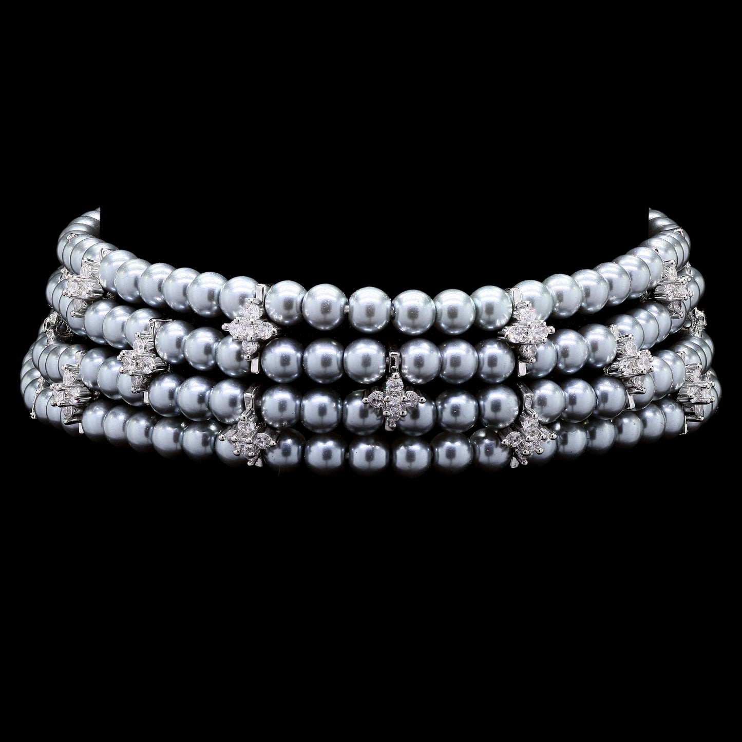 TOJ Everyday - Grey Natural Fresh Water Pearl Choker Necklace for Women