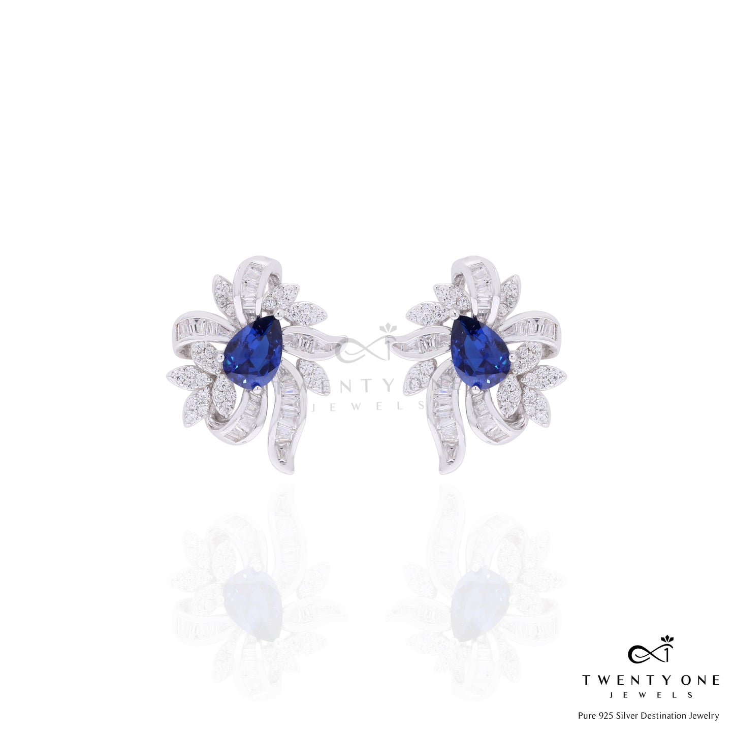 Ultra Premium Hydro Blue Tanzanite Belluci Pendant Set on Pure 925 Silver