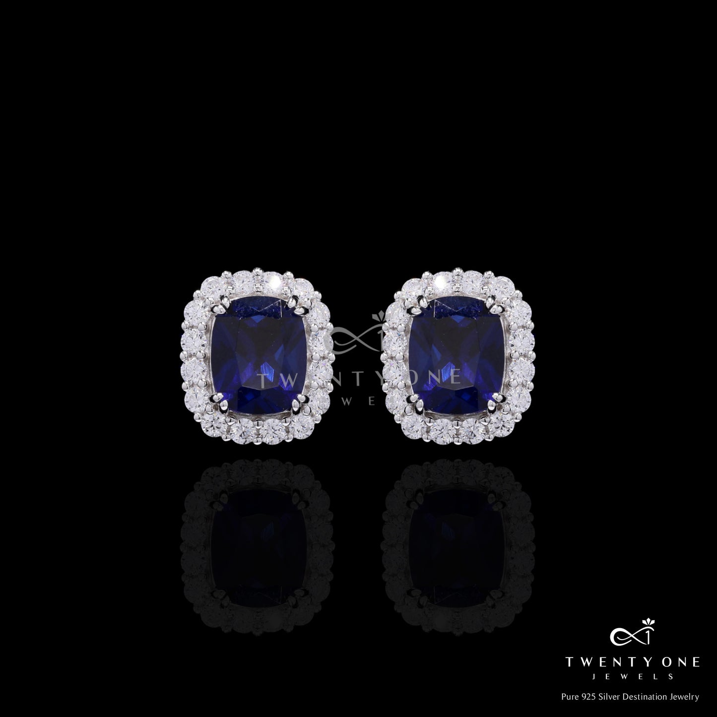 Ultra Premium Vibrant Blue Sara Pendant Set on Pure 925 Silver