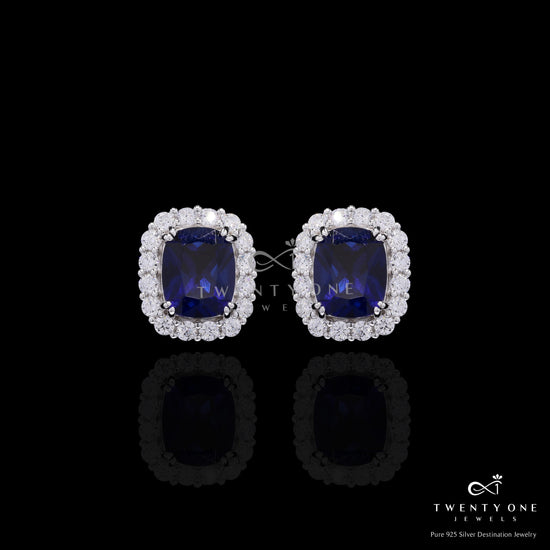 Ultra Premium Vibrant Blue Sara Pendant Set on Pure 925 Silver