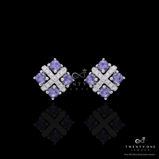 Ultra Premium Quadra Amethyst Pendant Set on Pure 925 Silver