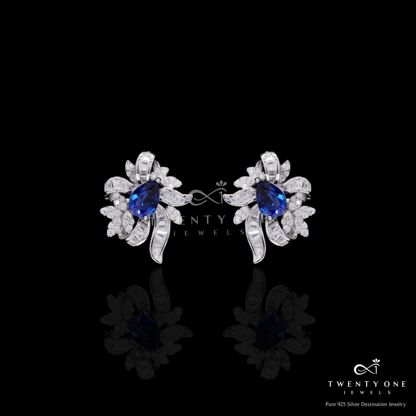 Ultra Premium Hydro Blue Tanzanite Belluci Pendant Set on Pure 925 Silver