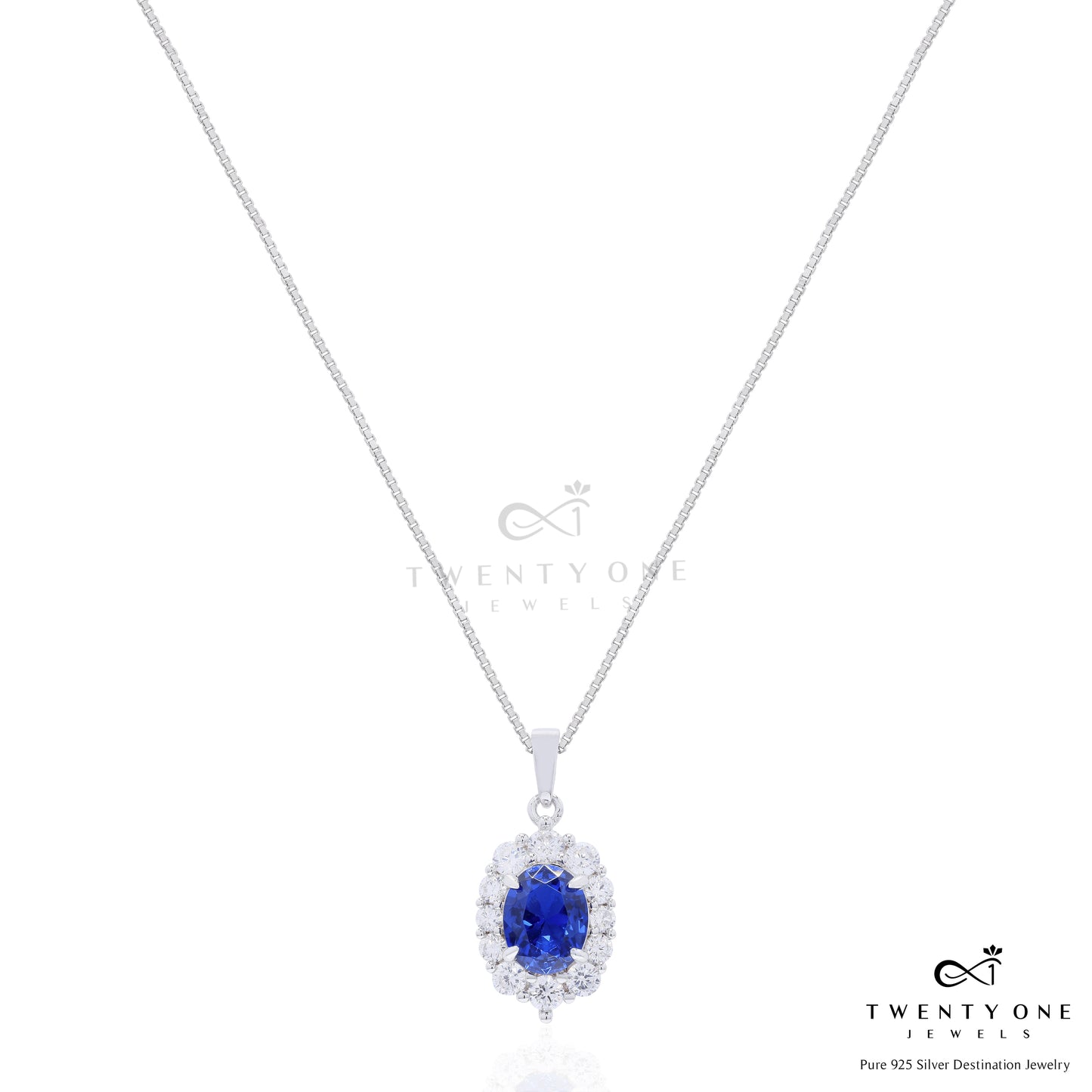 Ultra Premium Hydro Tanzanite Oval Solitaire Gyra Pendant Set on Pure 925 Silver