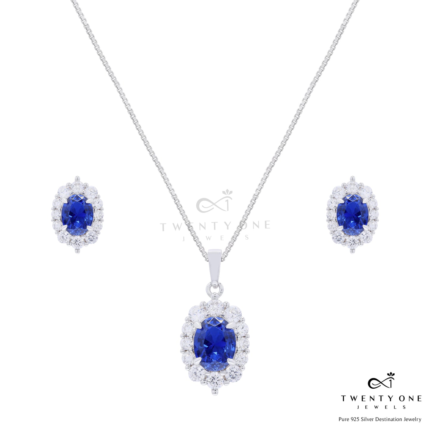 Ultra Premium Hydro Tanzanite Oval Solitaire Gyra Pendant Set on Pure 925 Silver