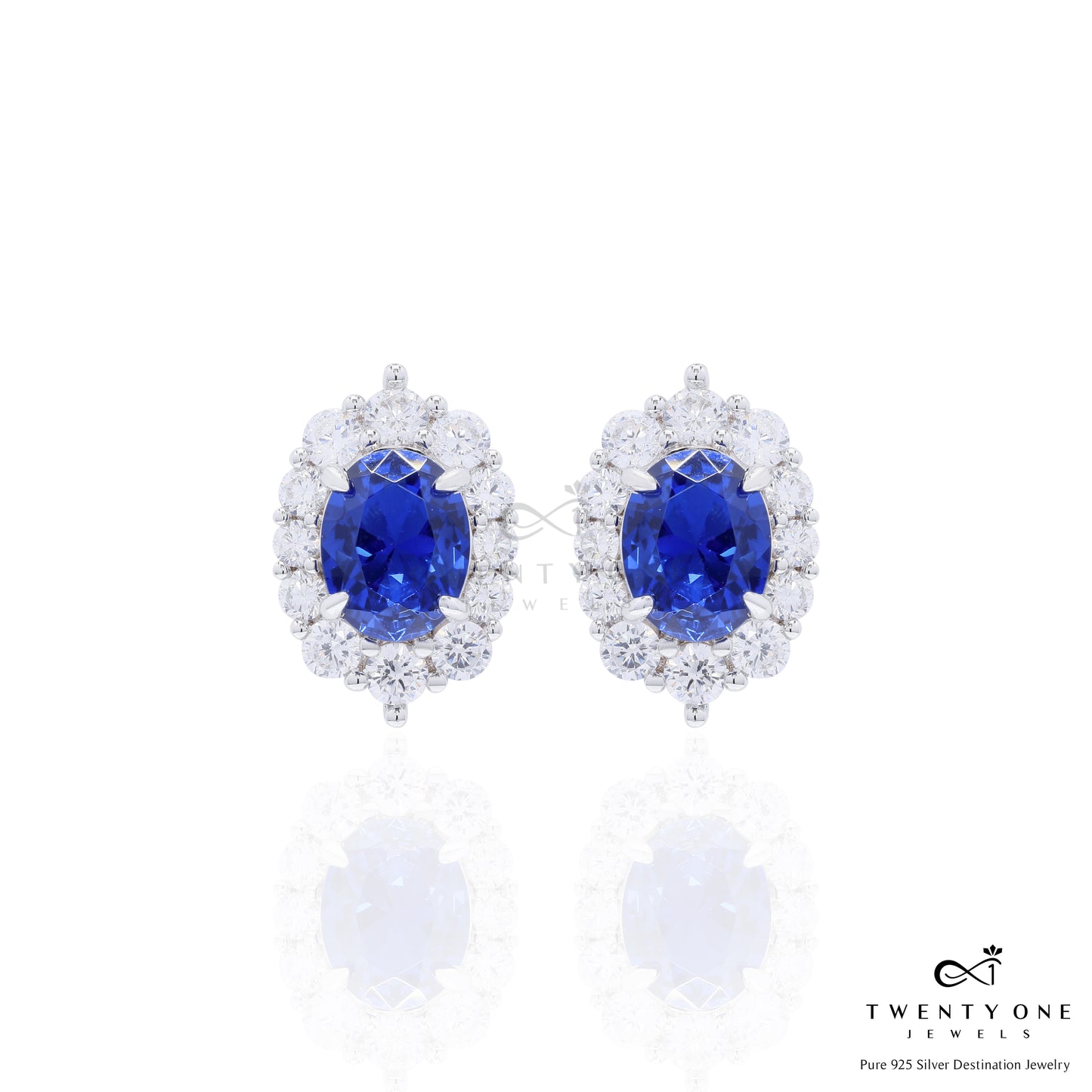 Ultra Premium Hydro Tanzanite Oval Solitaire Gyra Pendant Set on Pure 925 Silver