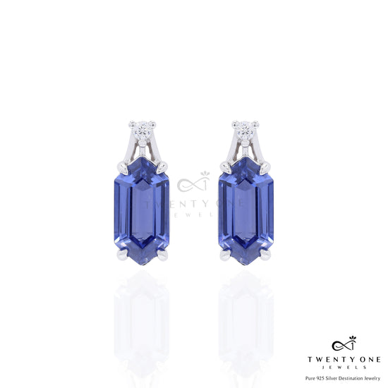 Ultra Premium Hexagon Cut Hydro Tanzanite Pendant Set on Pure 925 Silver
