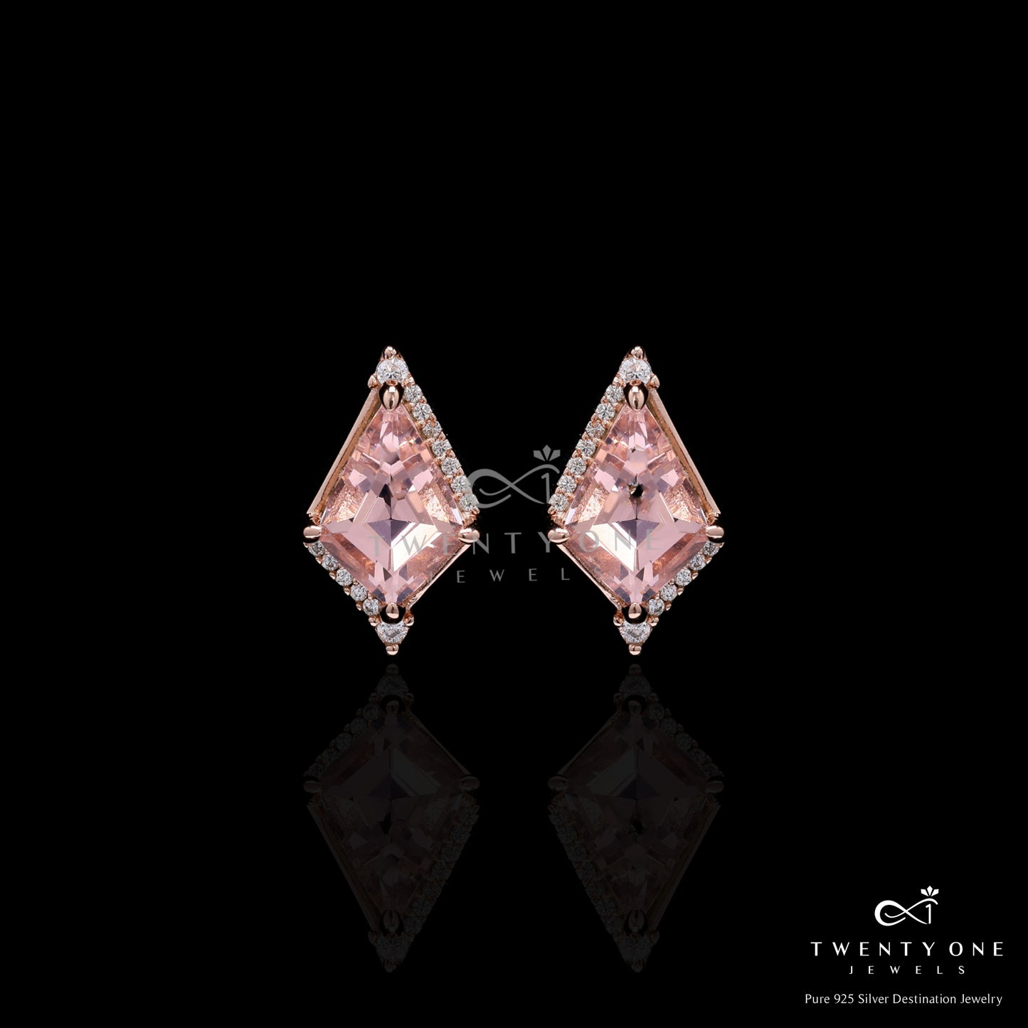 Premium Peach Morganite Finesse Pendant Set on Pure 925 Silver