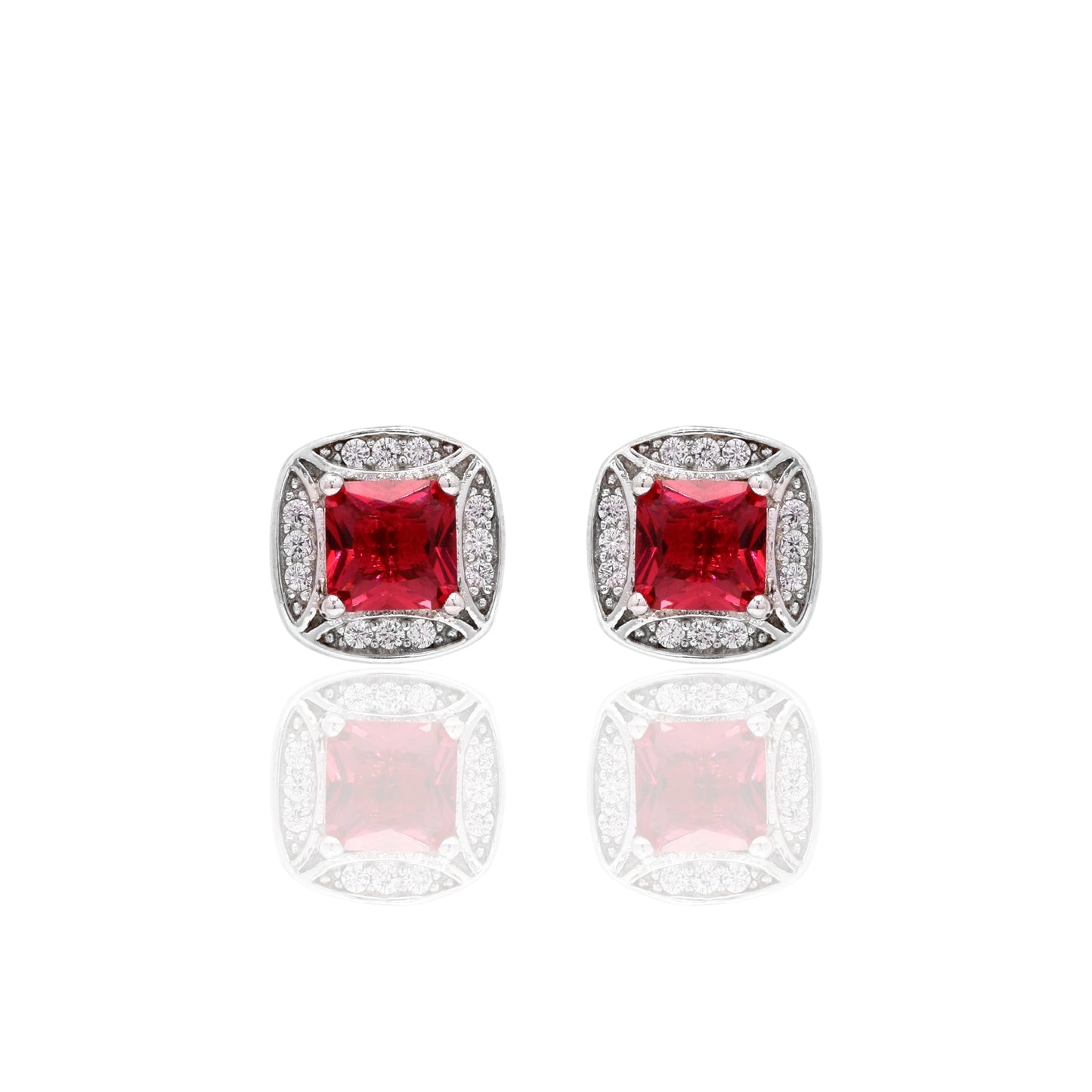 Ruby And Diamond Studded Robert Pendant Set On Pure 925 Silver