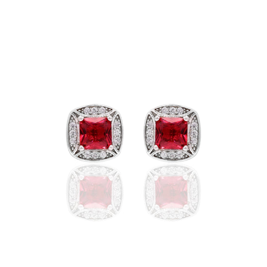Ruby And Diamond Studded Robert Pendant Set On Pure 925 Silver