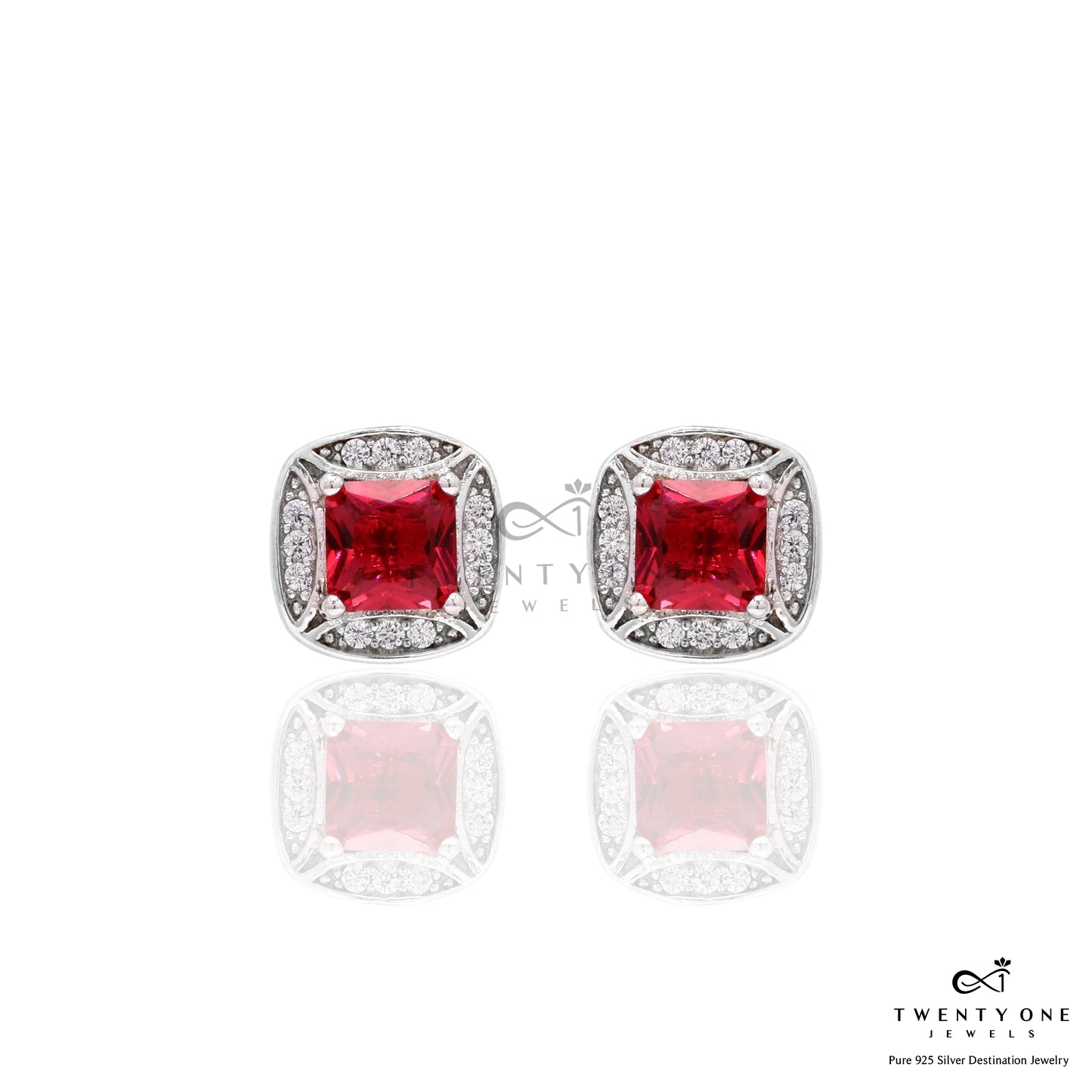 Ruby And Diamond Studded Robert Pendant Set On Pure 925 Silver