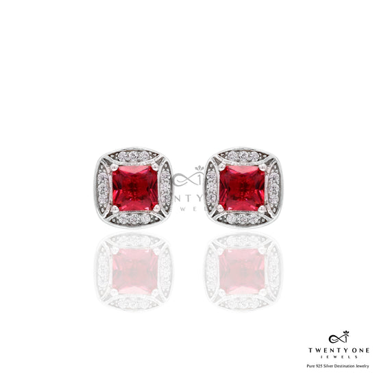 Ruby And Diamond Studded Robert Pendant Set On Pure 925 Silver