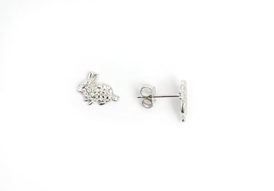 Pure 925 Silver Bunny Rabbit Kids Studs