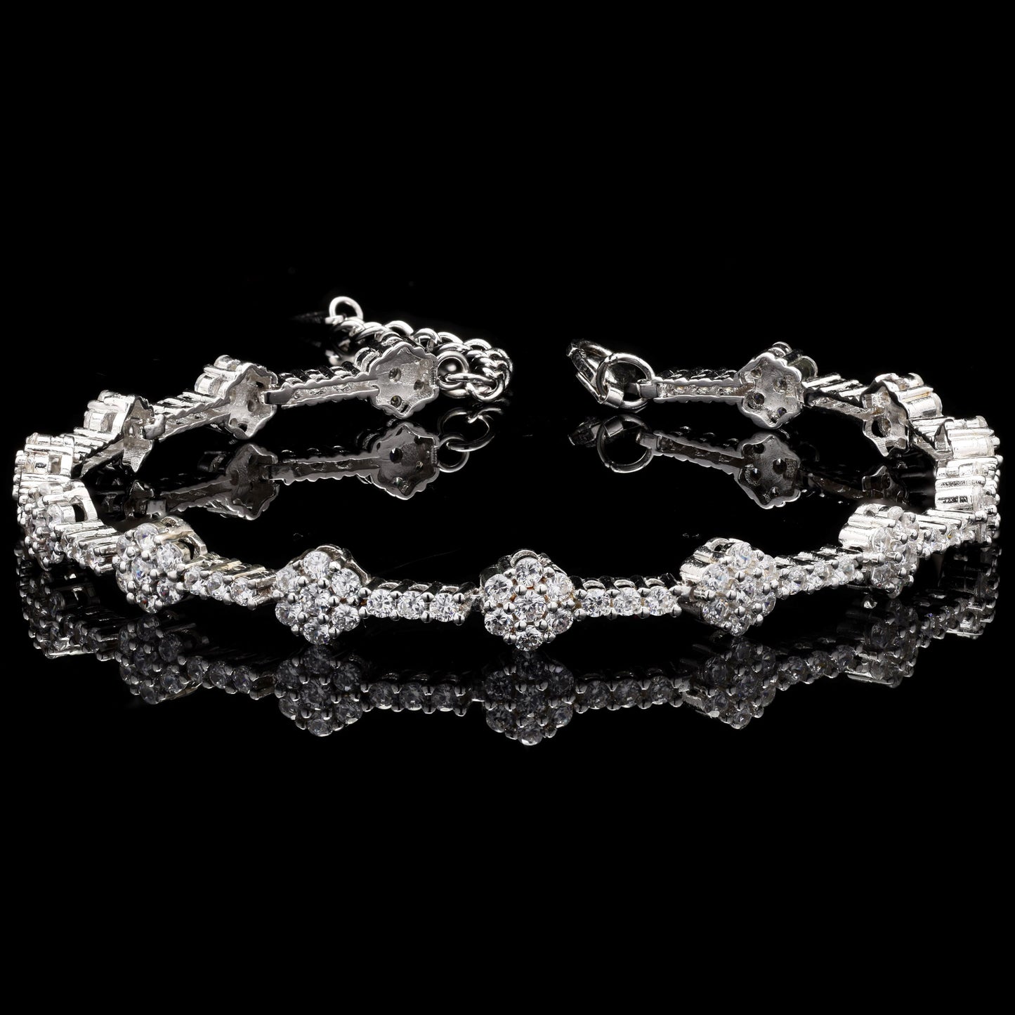 925 Silver Roxanne Bracelet with American Diamonds