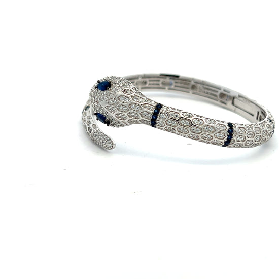 Luxury Brand Inspired Premium Openable Cobra Bracelet on Pure 925 Silver