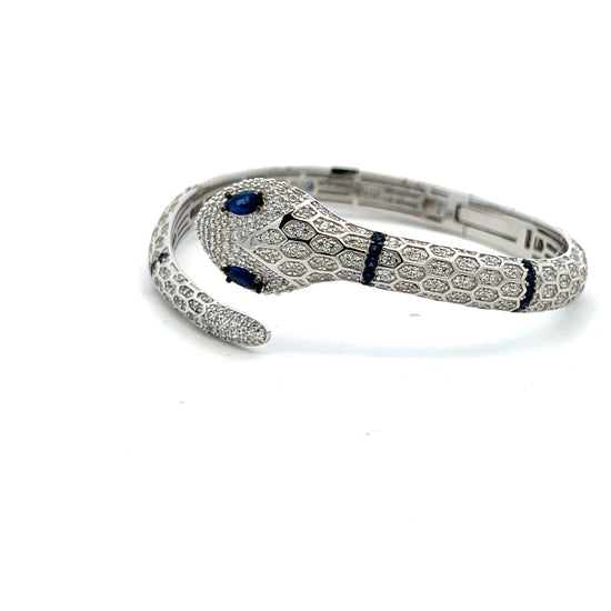Luxury Brand Inspired Premium Openable Cobra Bracelet on Pure 925 Silver
