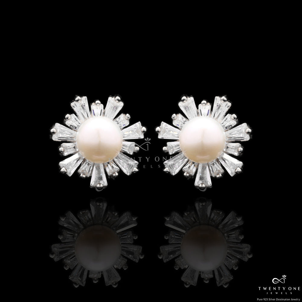Fresh Water Pearl Gemelli Studs On 925 Silver