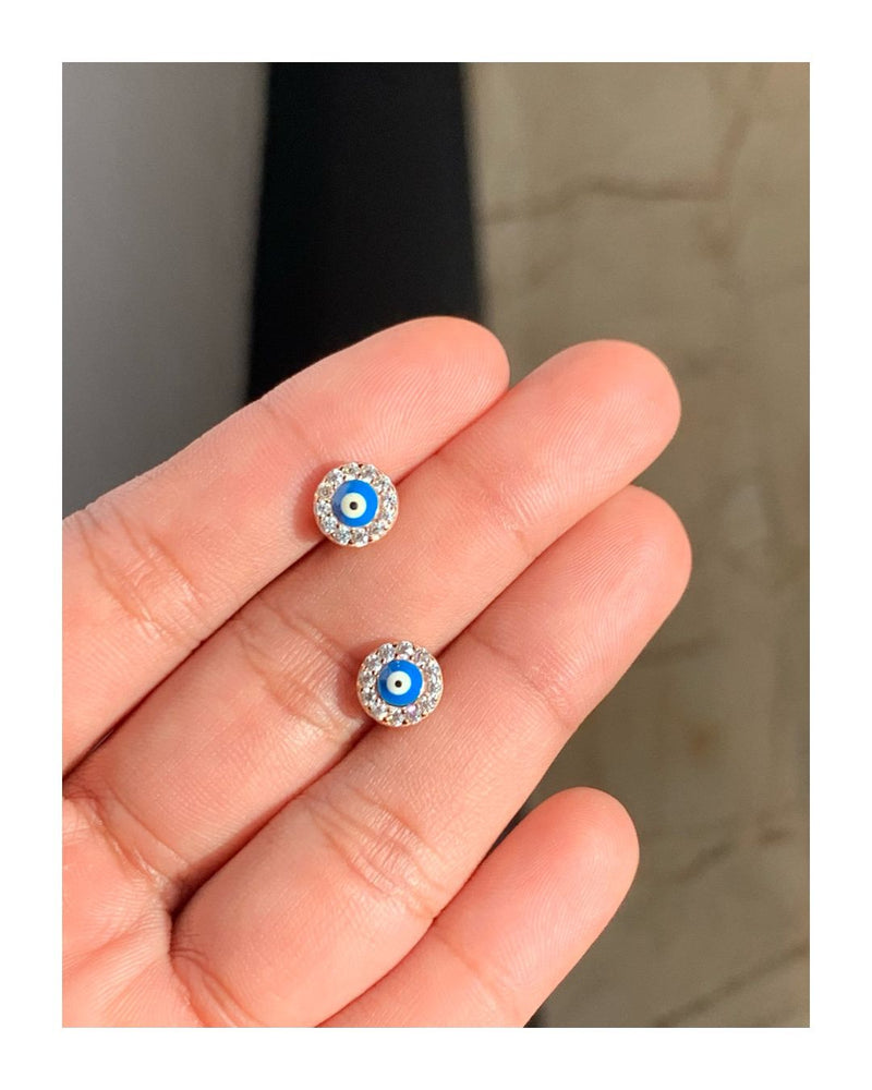 Pure 925 Silver Evil Eye Willow Studs