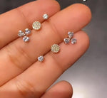 Rose Gold Finish Mini Studs Combo of 3 Studs