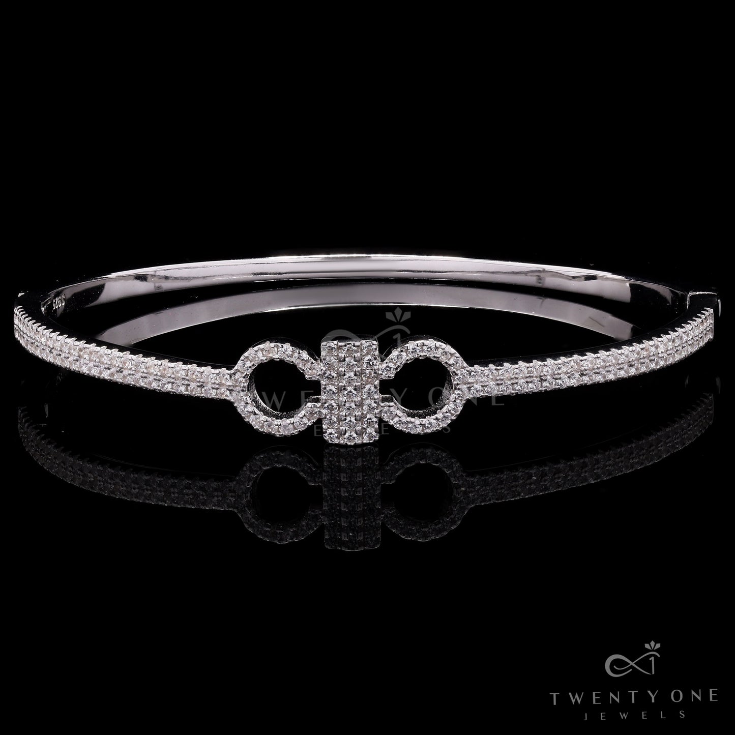Luxury Brand Inspired Pure 925 Silver Openable Sara Bracelet