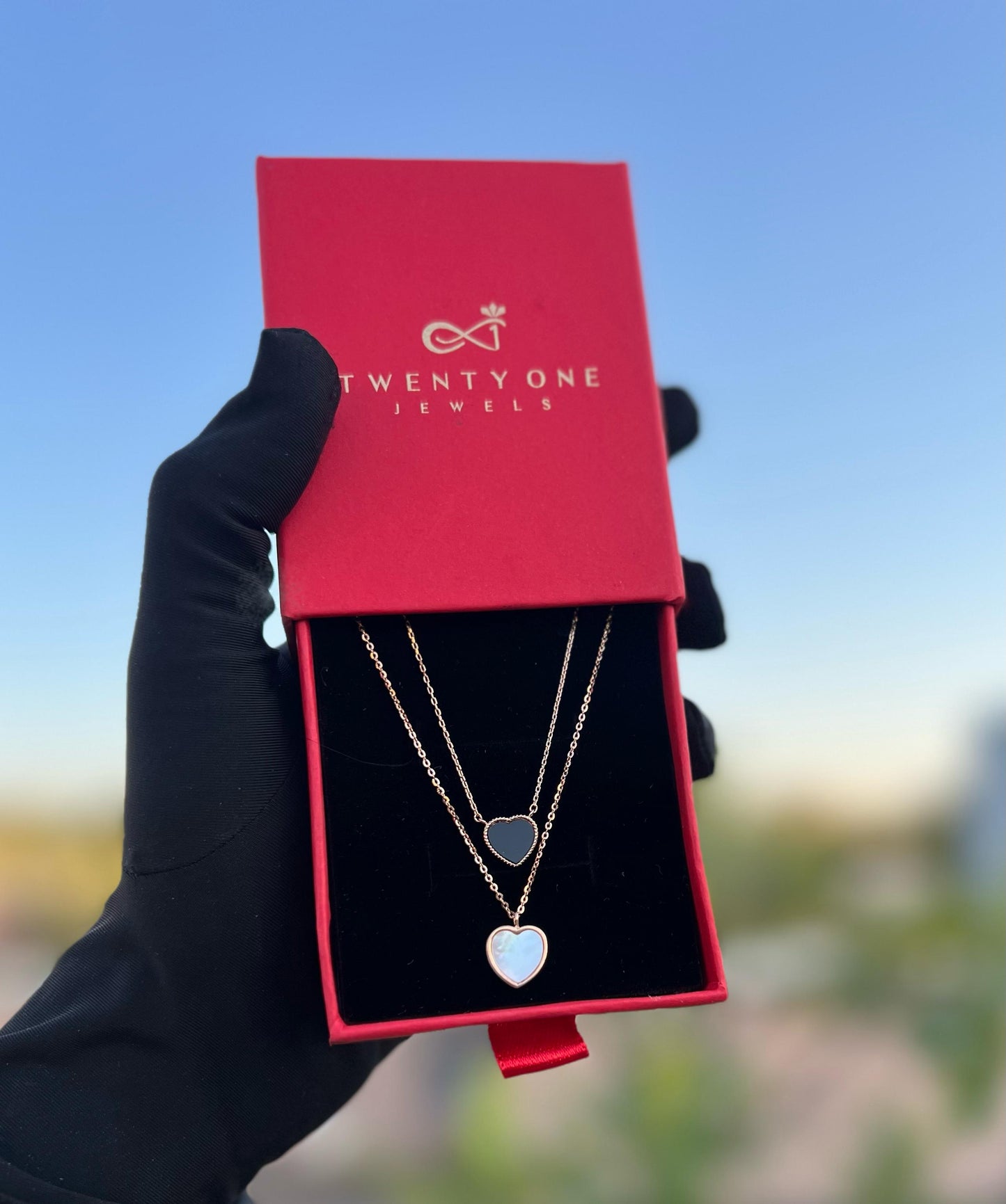 Torina Combo Pendant Stack of Two Pure 925 Silver Pendants with Chain