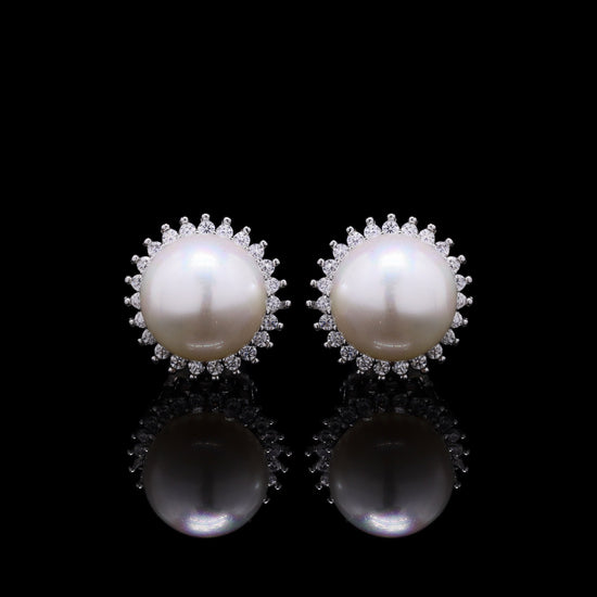 Fresh Water Pearl Round Sun Studs