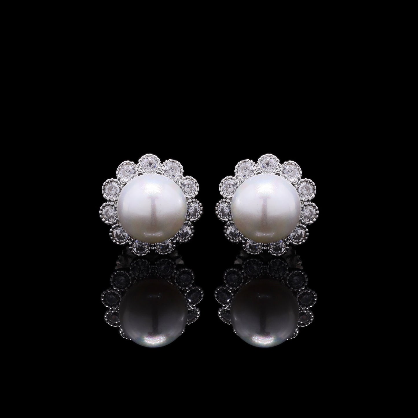 Fresh Water Pearl Dainty Floral Stud