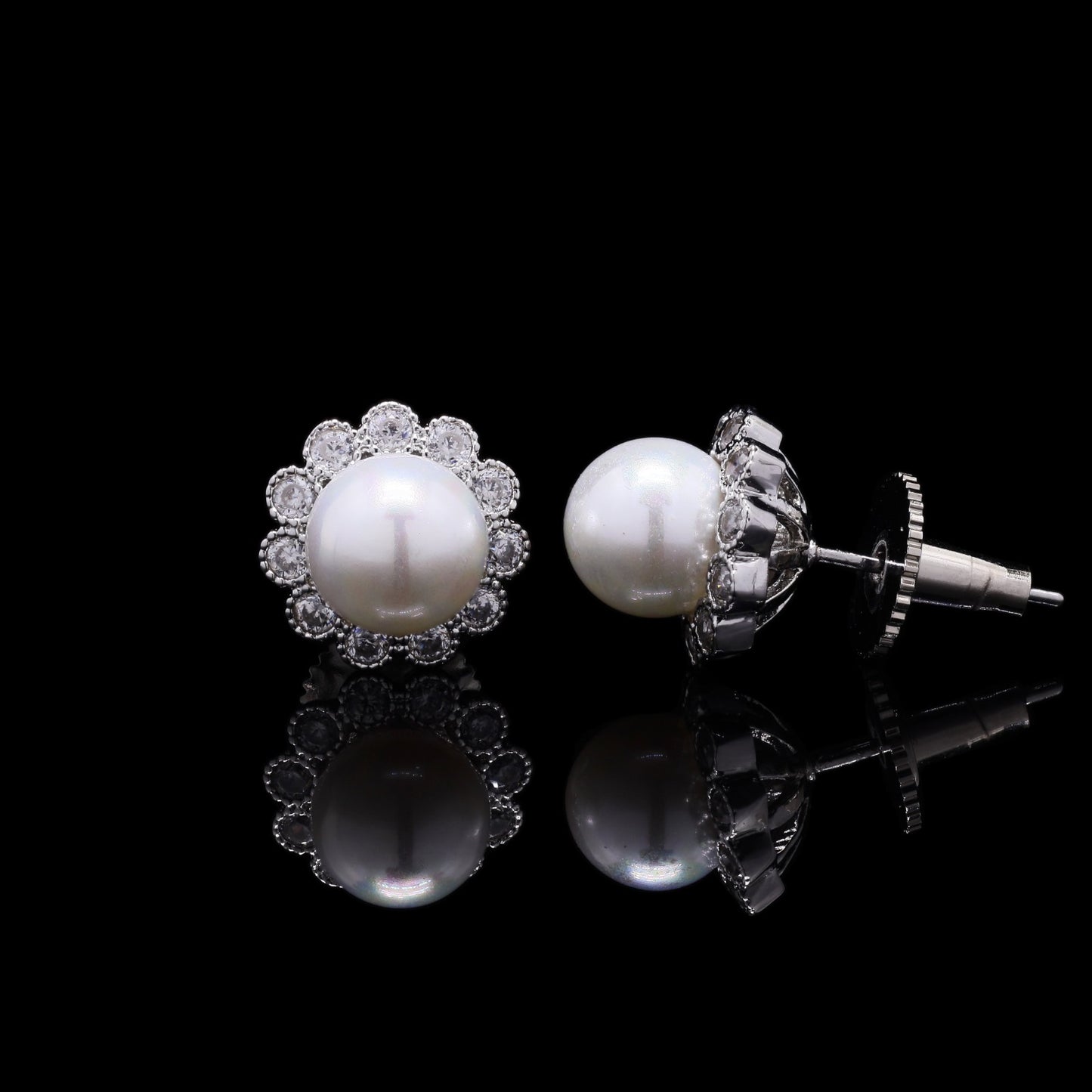 Fresh Water Pearl Dainty Floral Stud