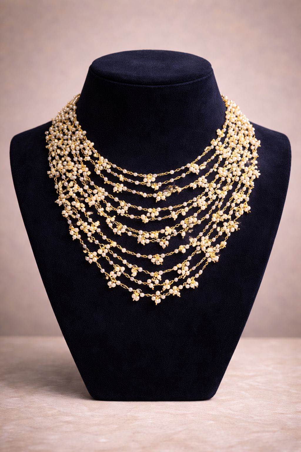 Premium TOJ Everyday - Multi Layered Pearl Blanket Moti Haar Necklace For Women