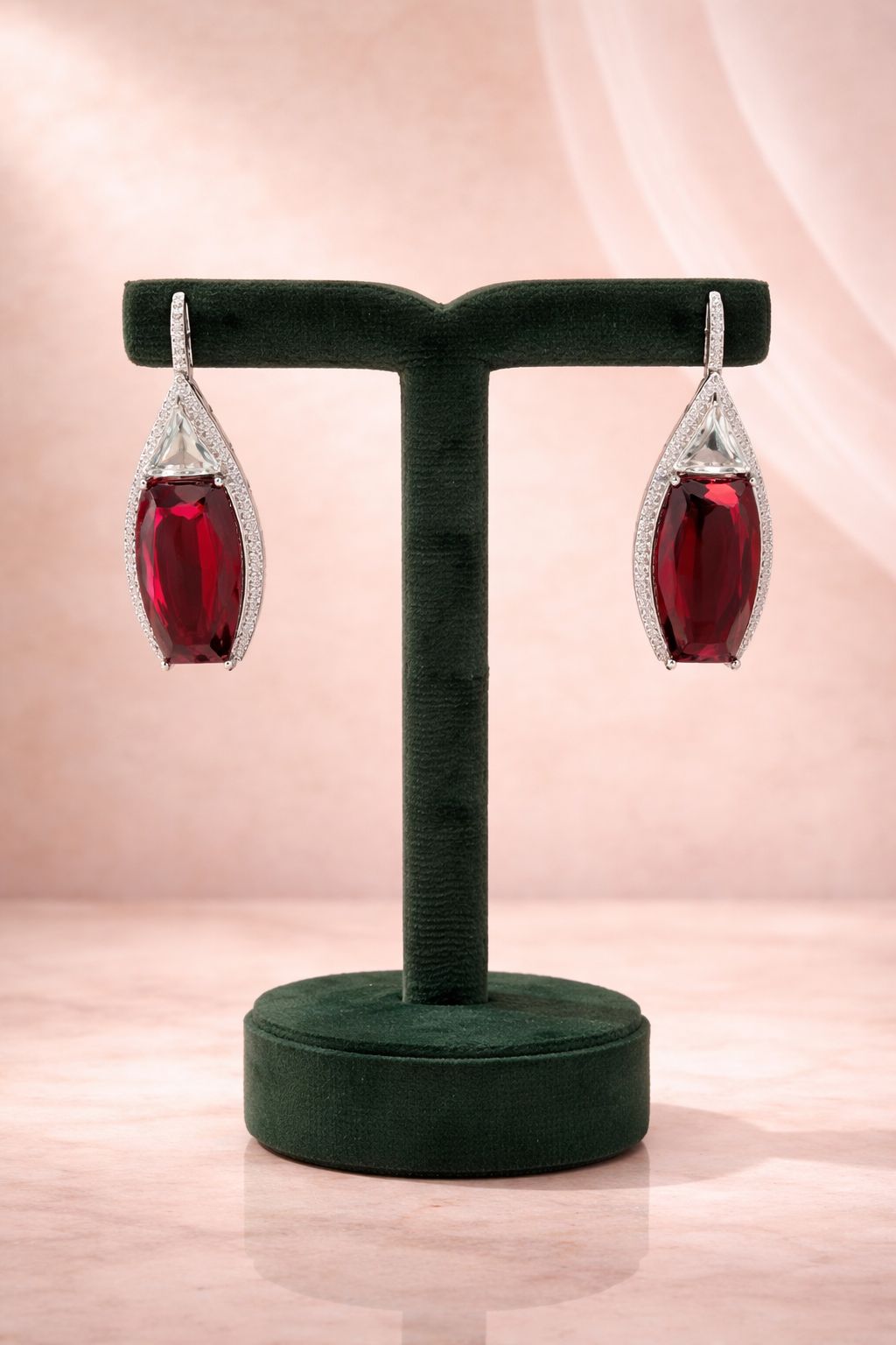 Premium TOJ Everyday - Ruby Statement Women's Party Earrings