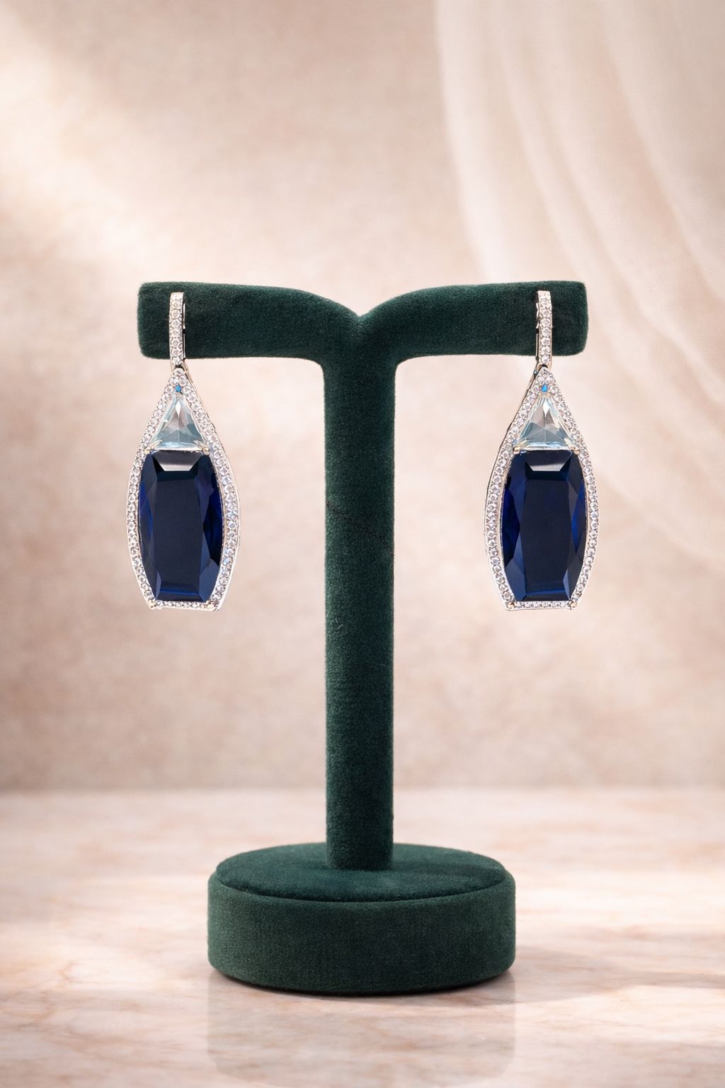 Premium TOJ Everyday - Blue Bella Statement Women's Party Earrings