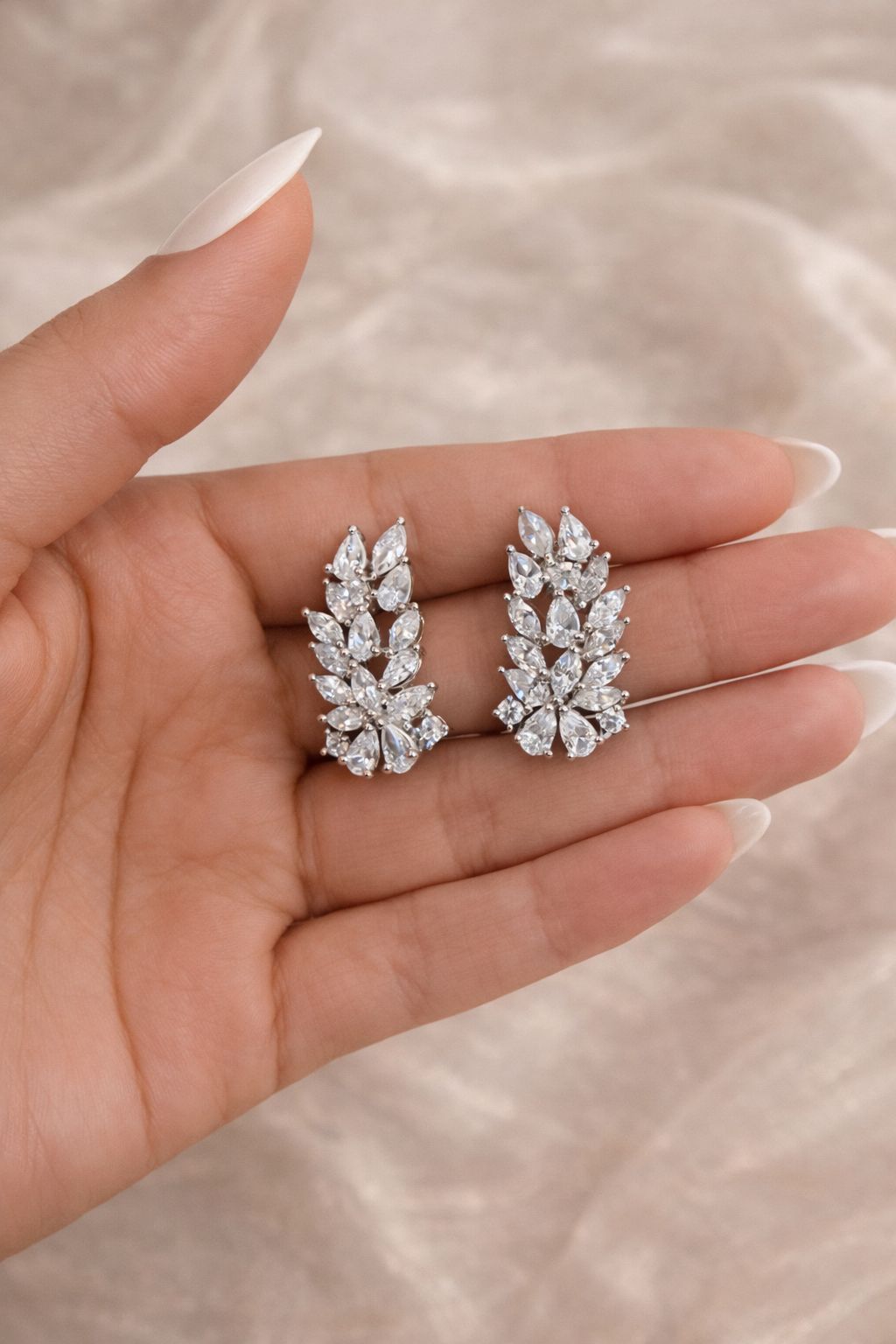 Premium TOJ Everyday - Marquise and Drop Solitaire Cocktail Party Earrings for Women