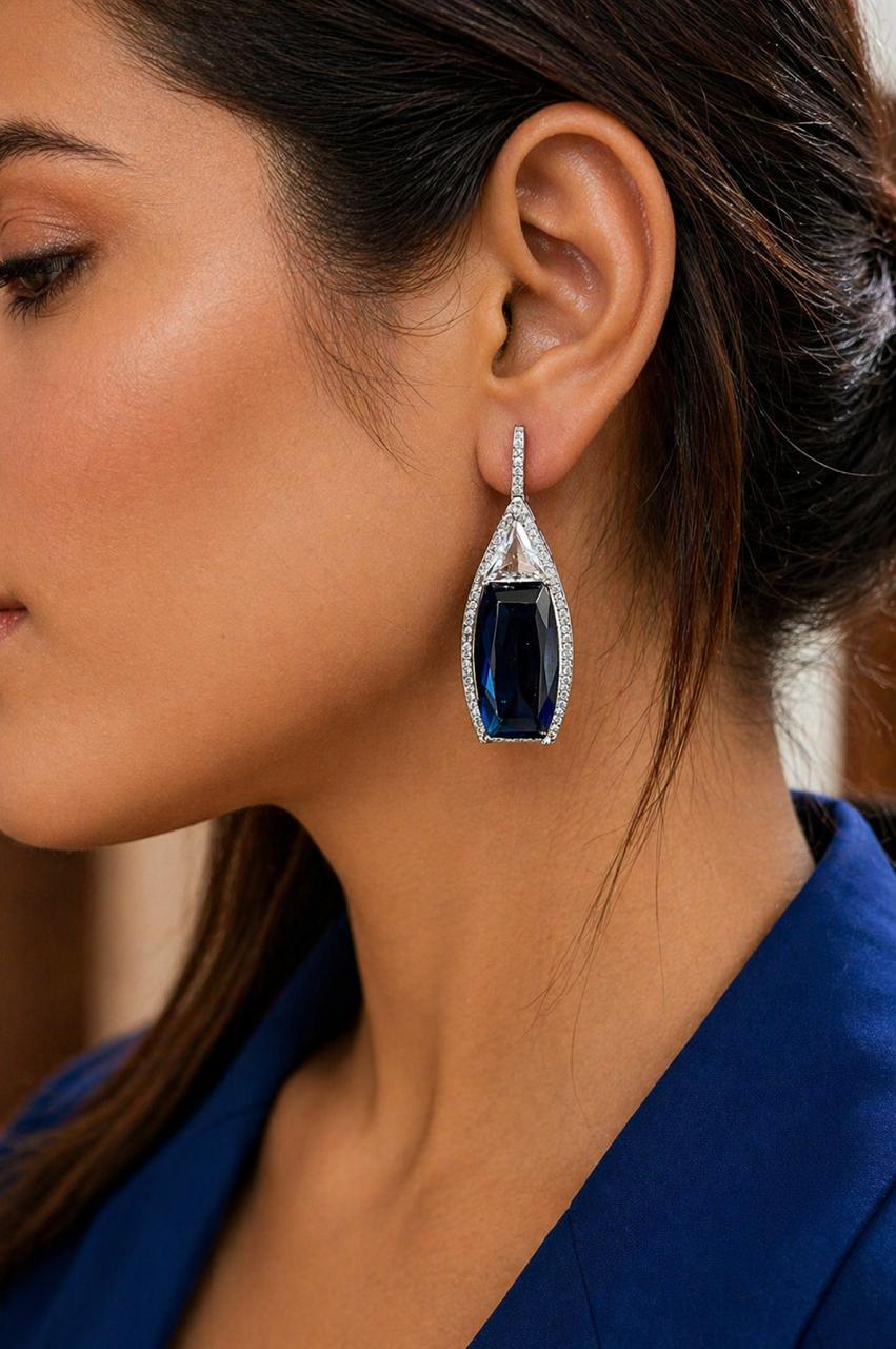 Premium TOJ Everyday - Blue Bella Statement Women's Party Earrings
