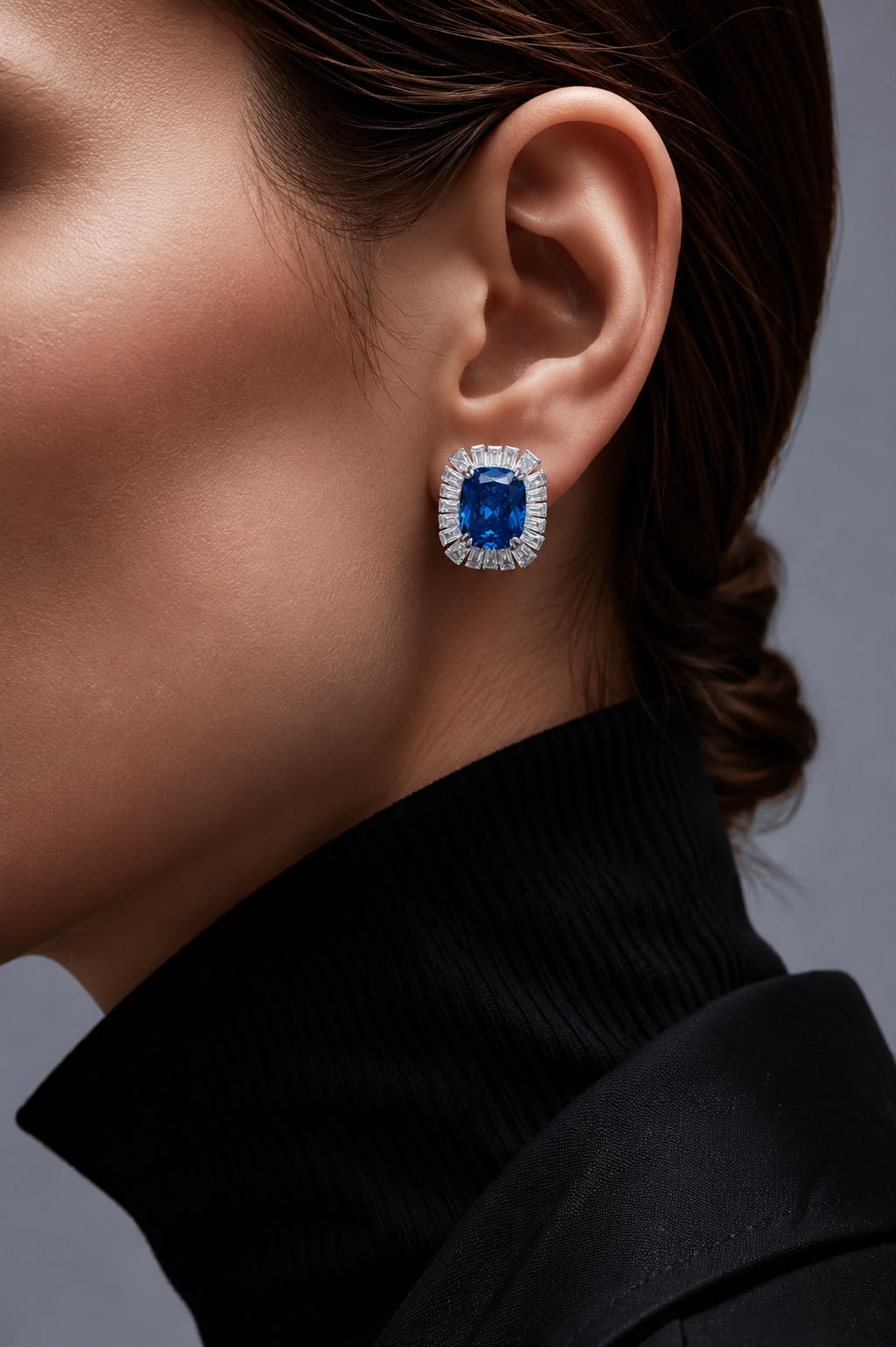 STUD BLUE SOLITAIRE