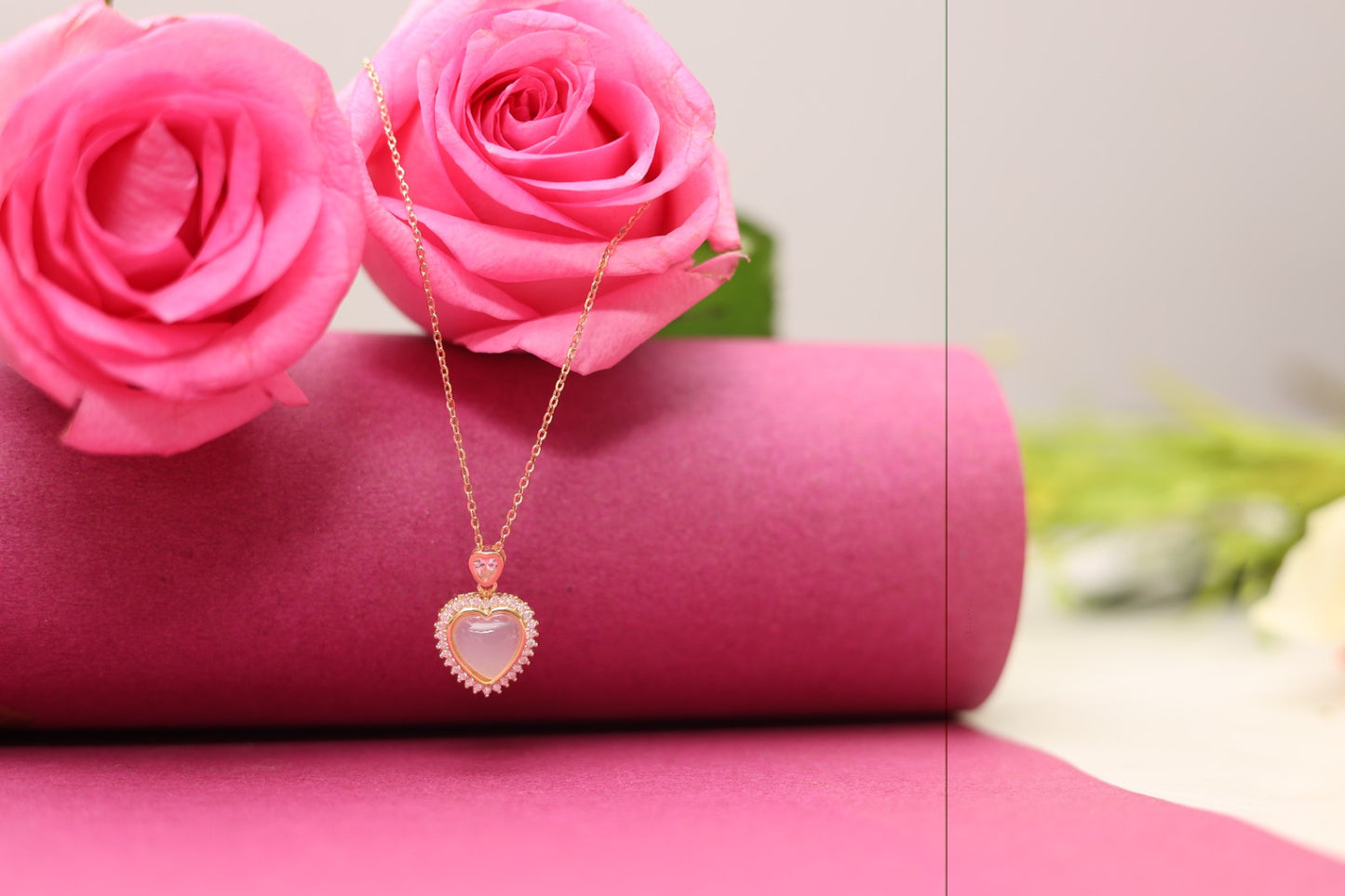 18k Gold Finish Mystic Heart Pendant With Chain On Pure 925 Silver.