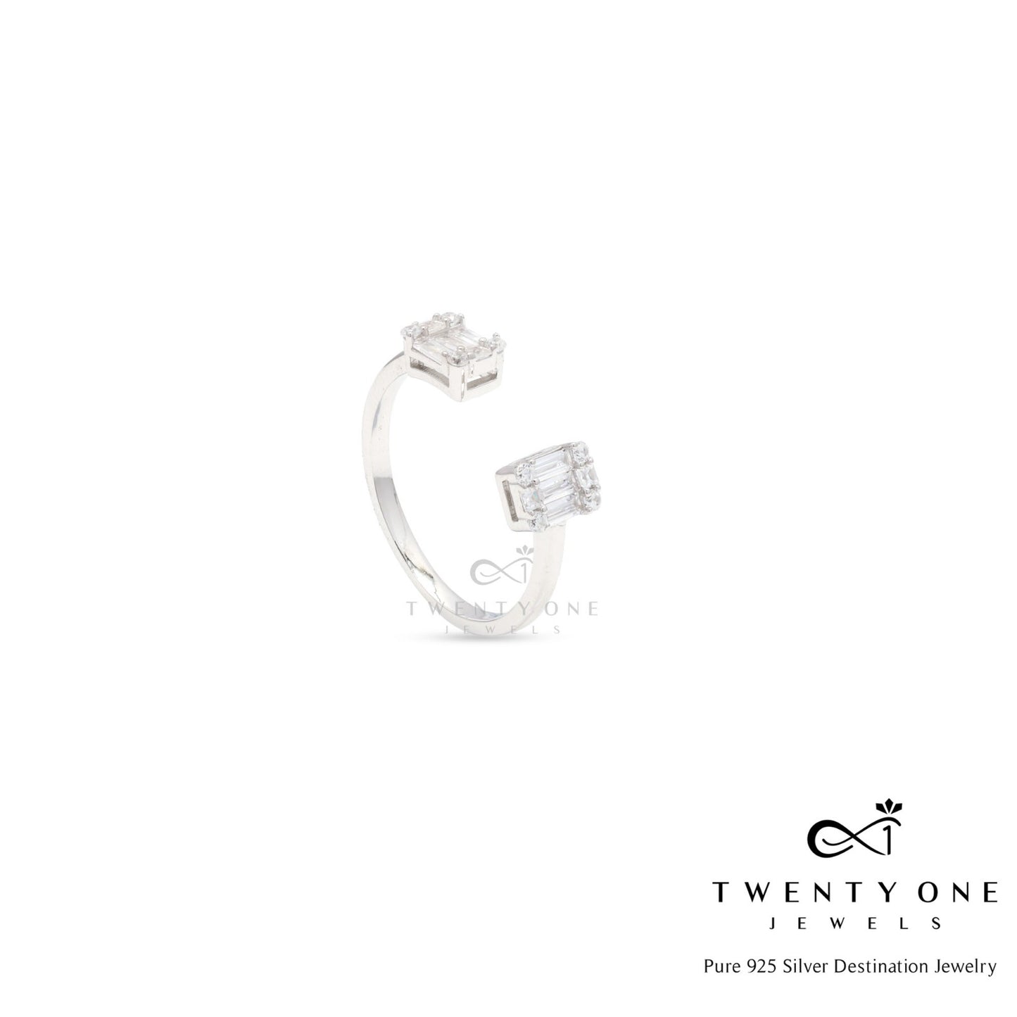 Semi Adjustable Tata Dual Facet Ring on Pure 925 Silver