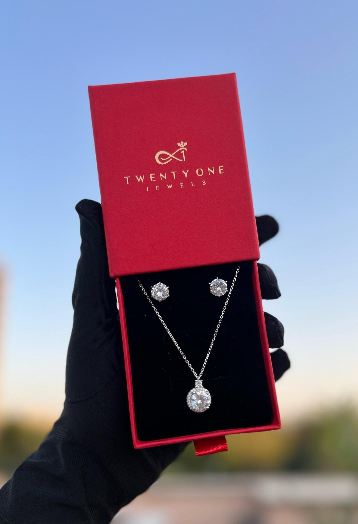 Tahira Combo Pendant Set on Pure 925 Silver