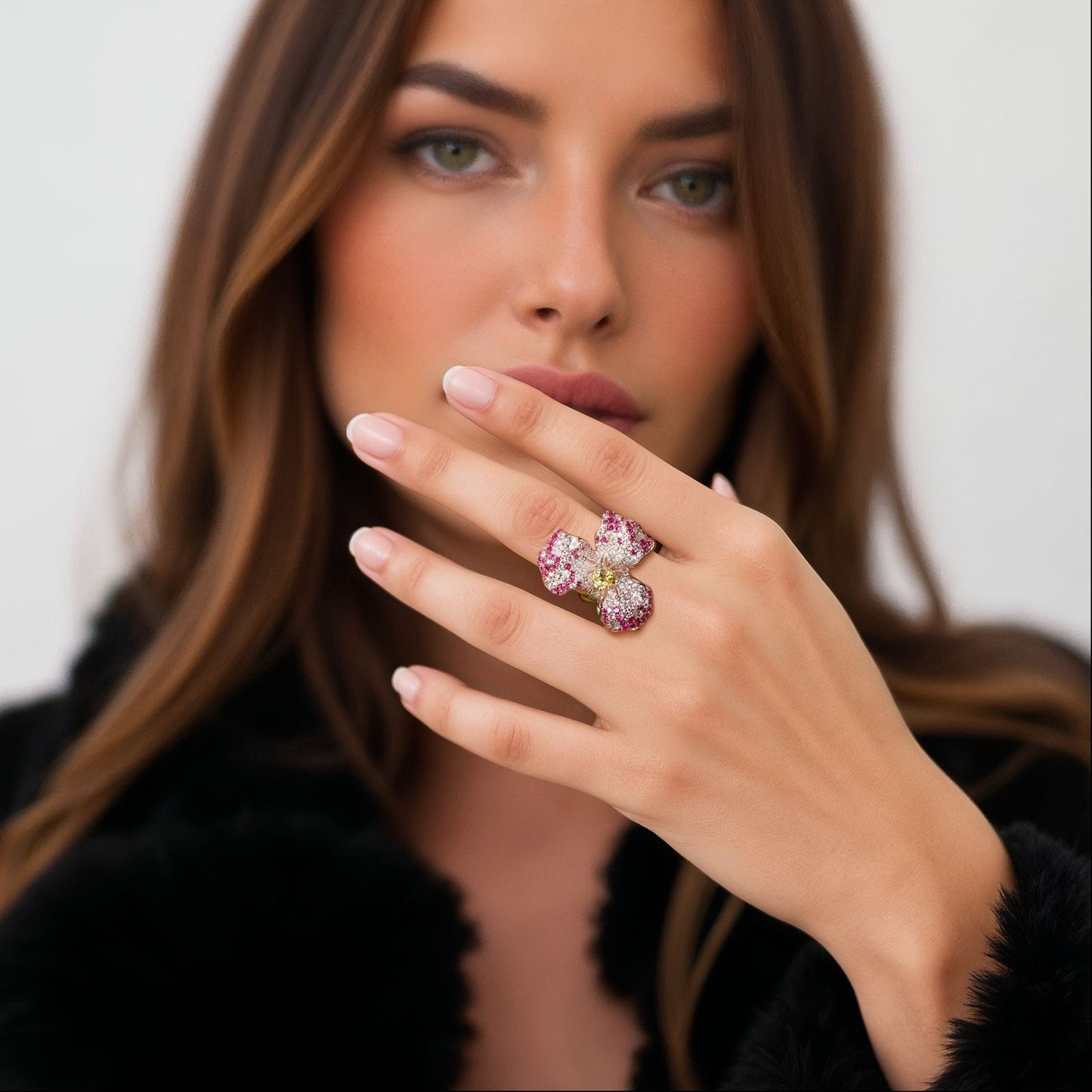 Ultra Premium Rose Gold Finish Yellow Heart Diamond Solitaire Ring on Pure 925 Silver