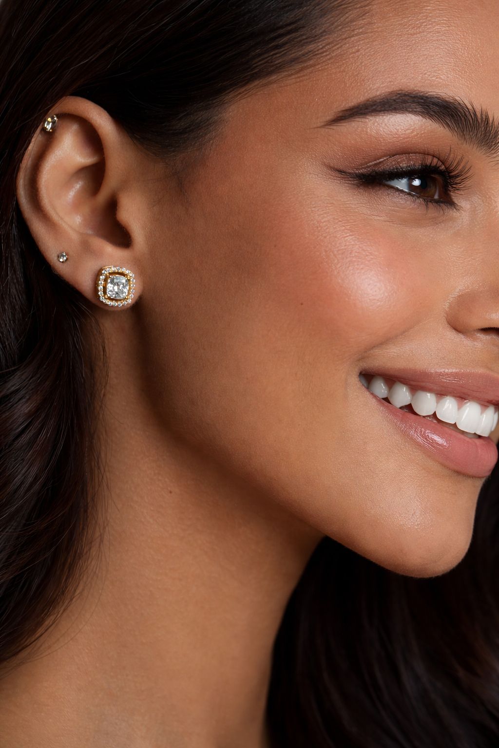 1.3 Carat Cushion Cut Katy Pure 925 Silver Solitaire Studs with Premium Screw Backs - 18k Gold Finish