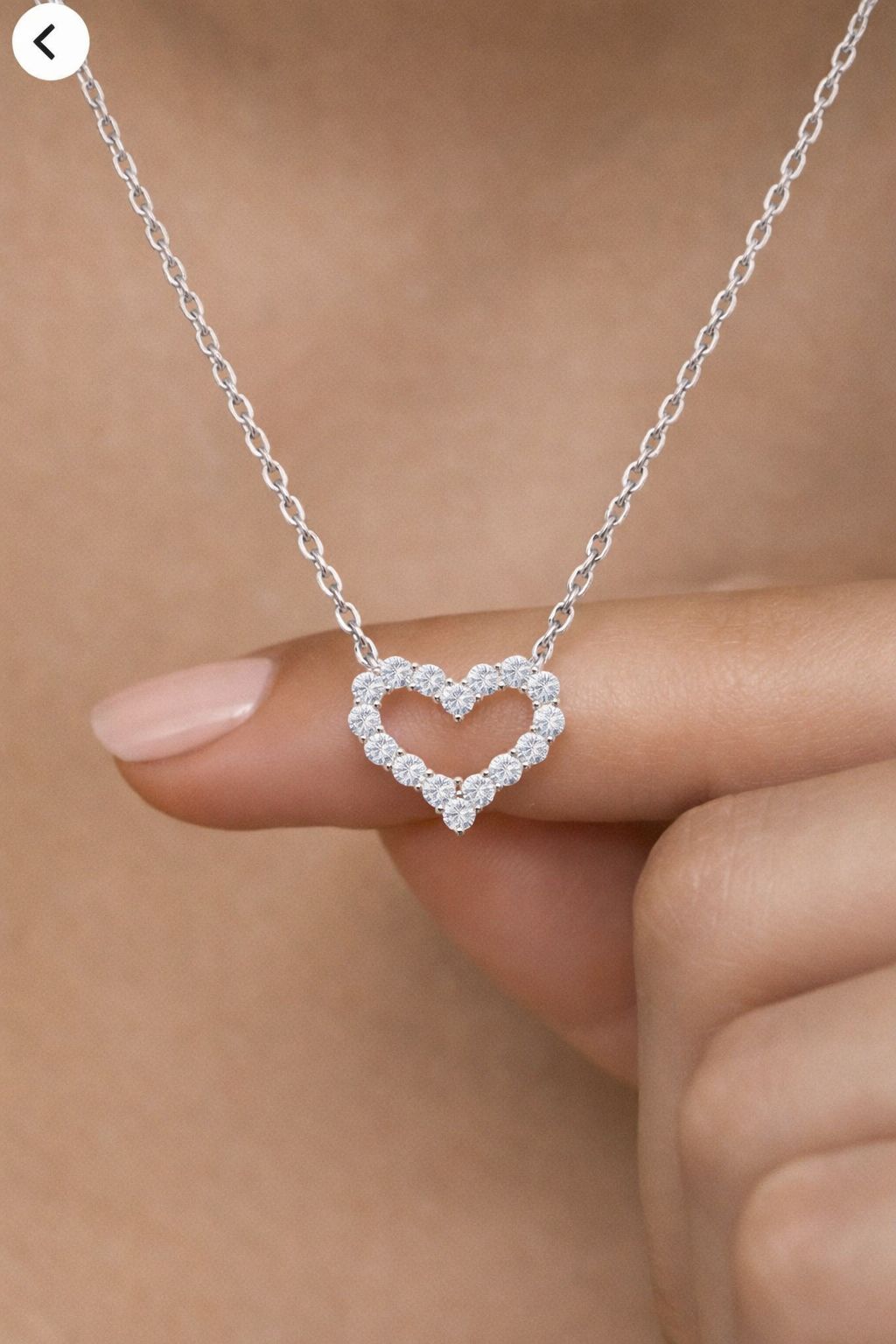 Exclusive Diamond Studded Mini Alyssa Heart Pendant on Pure 925 Silver