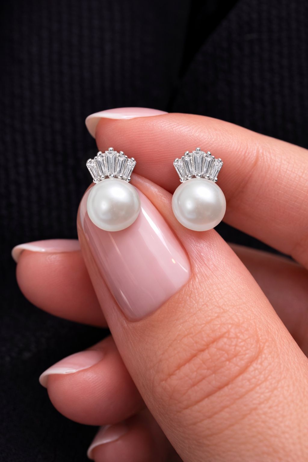 Kingsta Fresh Water Pearl Studs on Pure 925 Silver